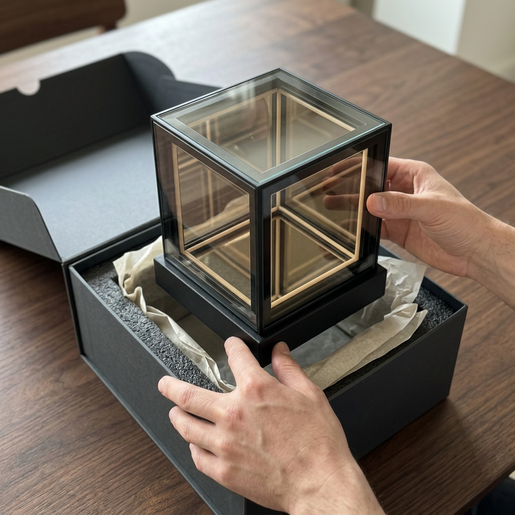 ORVEN INFINITY AI-generated unboxing and packaging concept - not final packaging