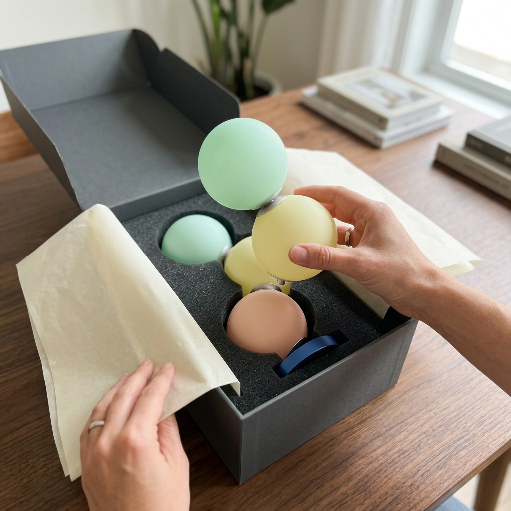 ORVEN SCOOP AI-generated unboxing and packaging concept - not final packaging