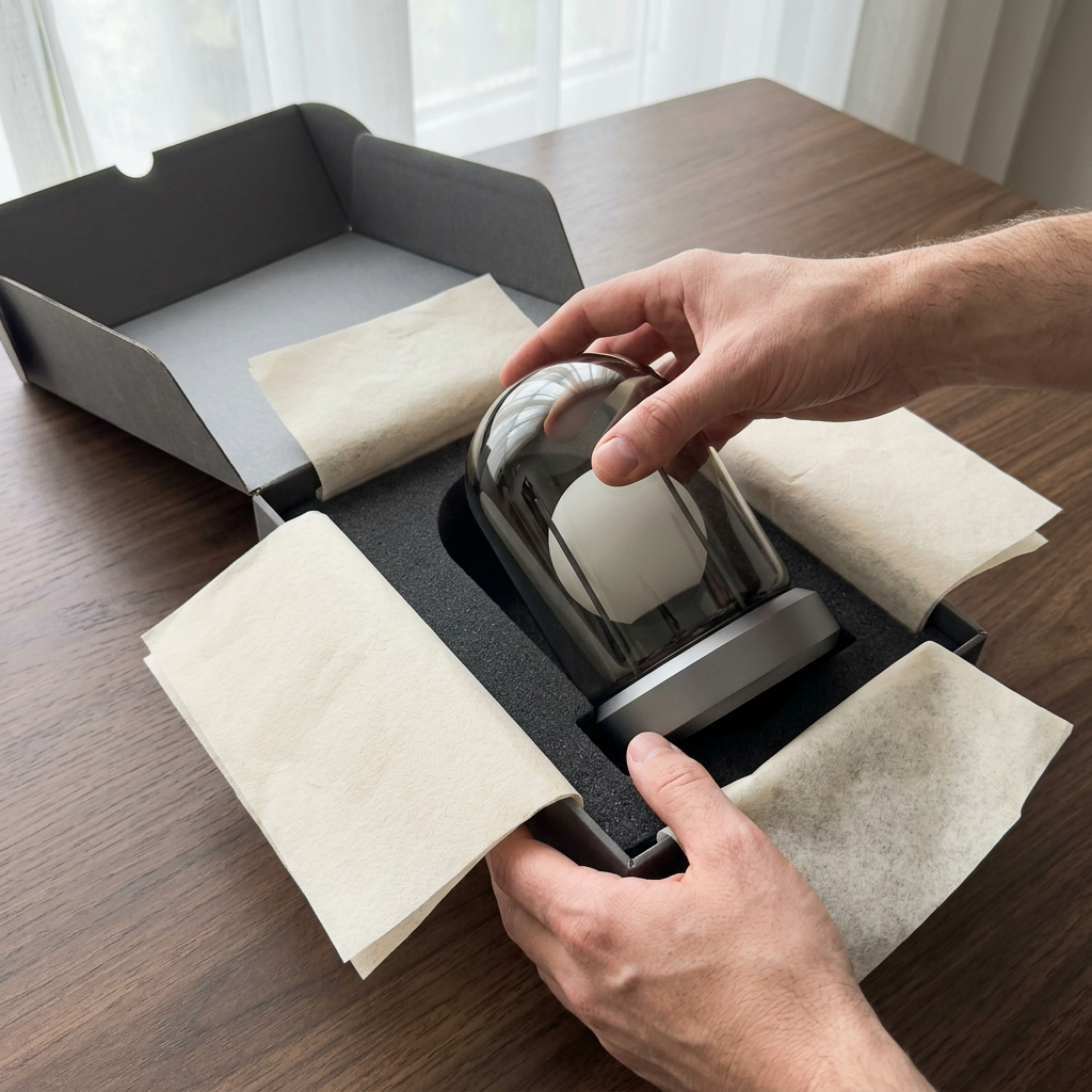 ORVEN SUSPEND AI-generated unboxing and packaging concept - not final packaging
